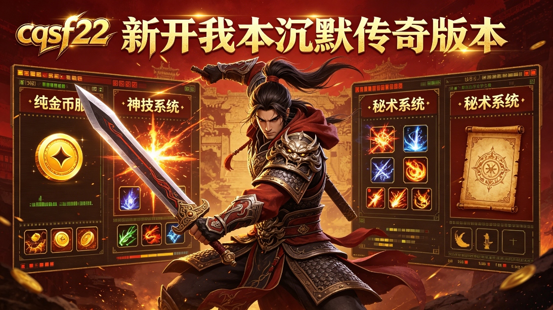 新开我本沉默传奇版本 | 纯金币服+神技系统+秘术系统!