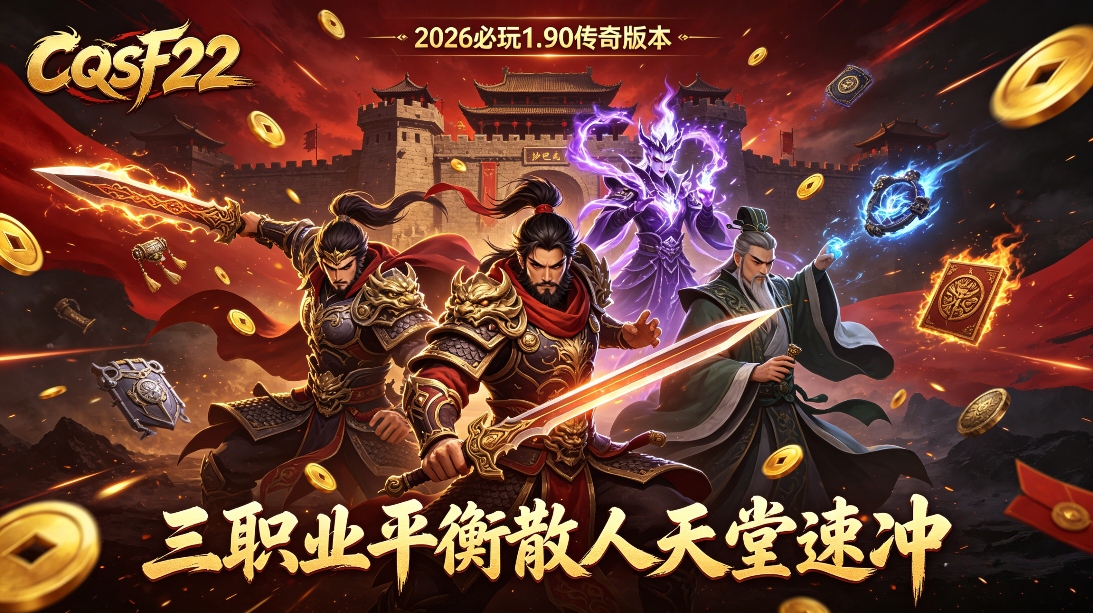 🔥2026必玩1.90传奇版本 | 三职业平衡散人天堂速冲