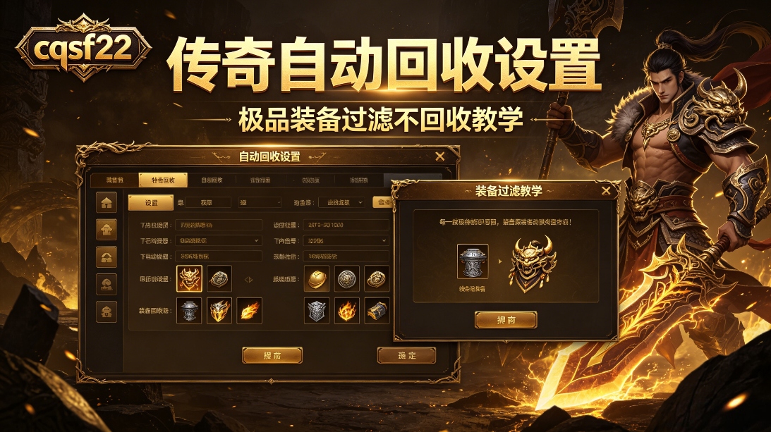 传奇自动回收怎么设置？极品装备过滤不回收教学